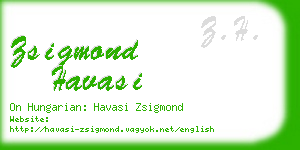 zsigmond havasi business card